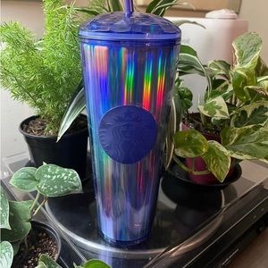 Starbucks Ocean Prism Dome Tumbler Periwinkle Kaleidoscope Cup 24oz Venti NWT